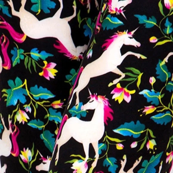 Unicorn Print Soft Stretch Leggings NWT - Picture 4 of 5